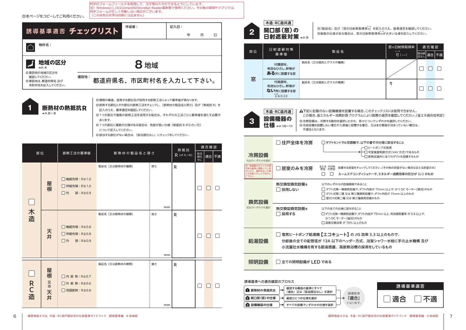 誘導基準適否チェックリスト（8地域版）