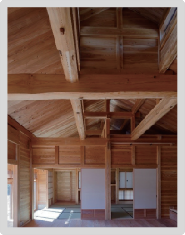 片面真壁造の落とし込み板壁（内側）